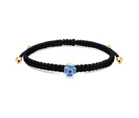 Green Clover Leaf with Matt Rope Bracelet BR-304-GP